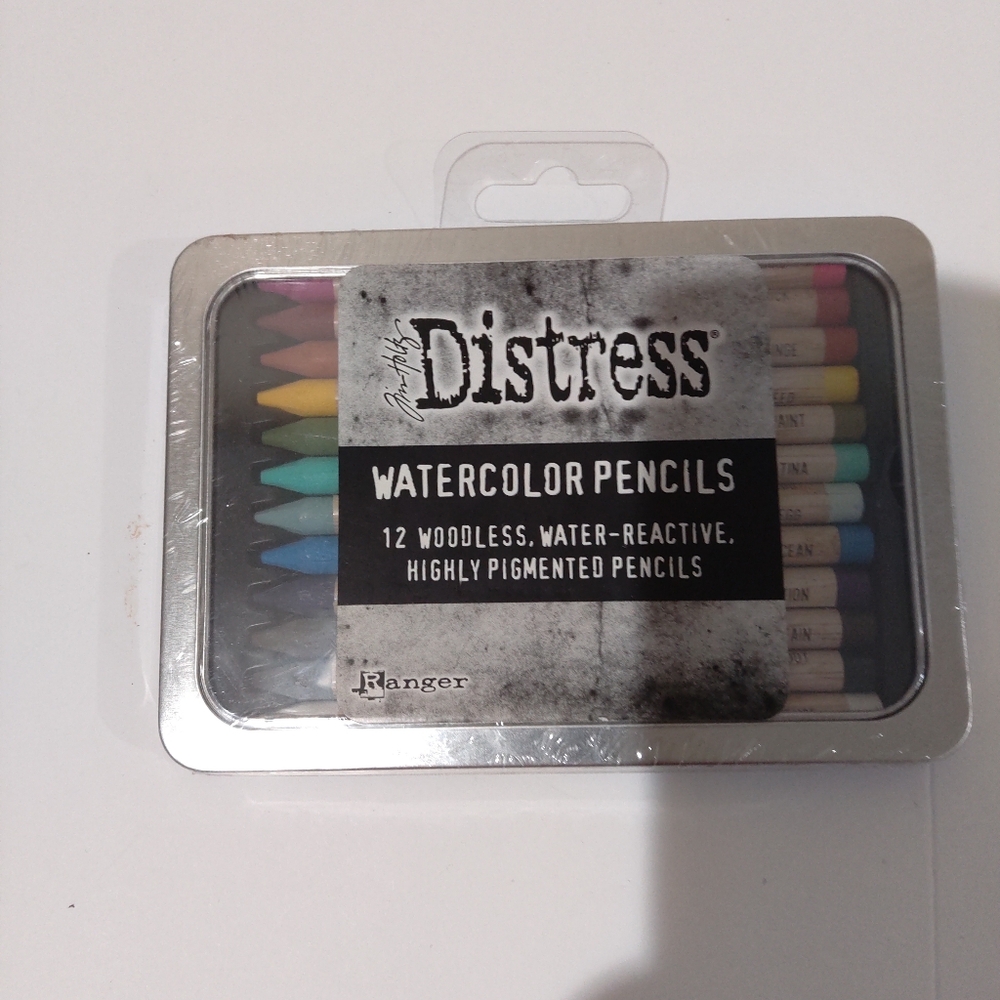 NEW Tim Holtz Distress Watercolor Pencils Set #1,  12 piece